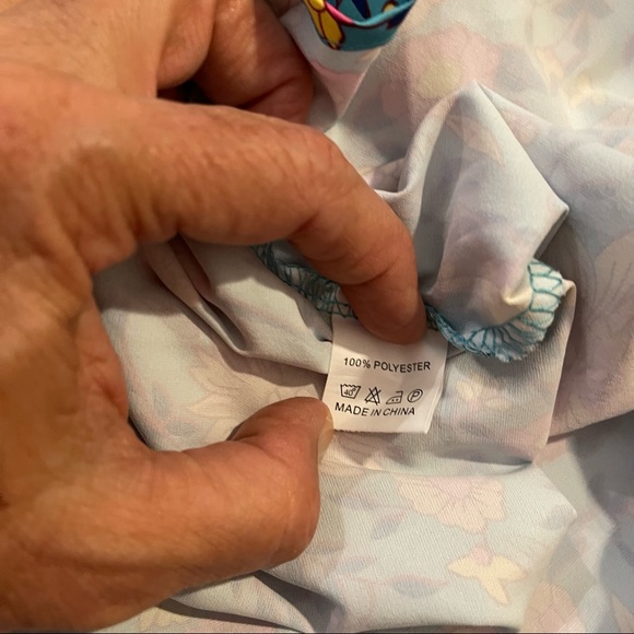 NWT Oneyim Bohemian Blue, pink orange yellow Floral, Off Shoulder XXL dress - Picture 7 of 7